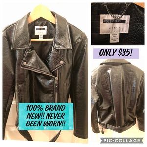 NOISY MAE PATENT LEATHER MOTORCYCLE JACKET!